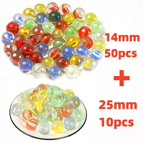 Colorful Glass Marbles Set in Large 25MM and 14MM Sizes ToylandEU.com Toyland EU