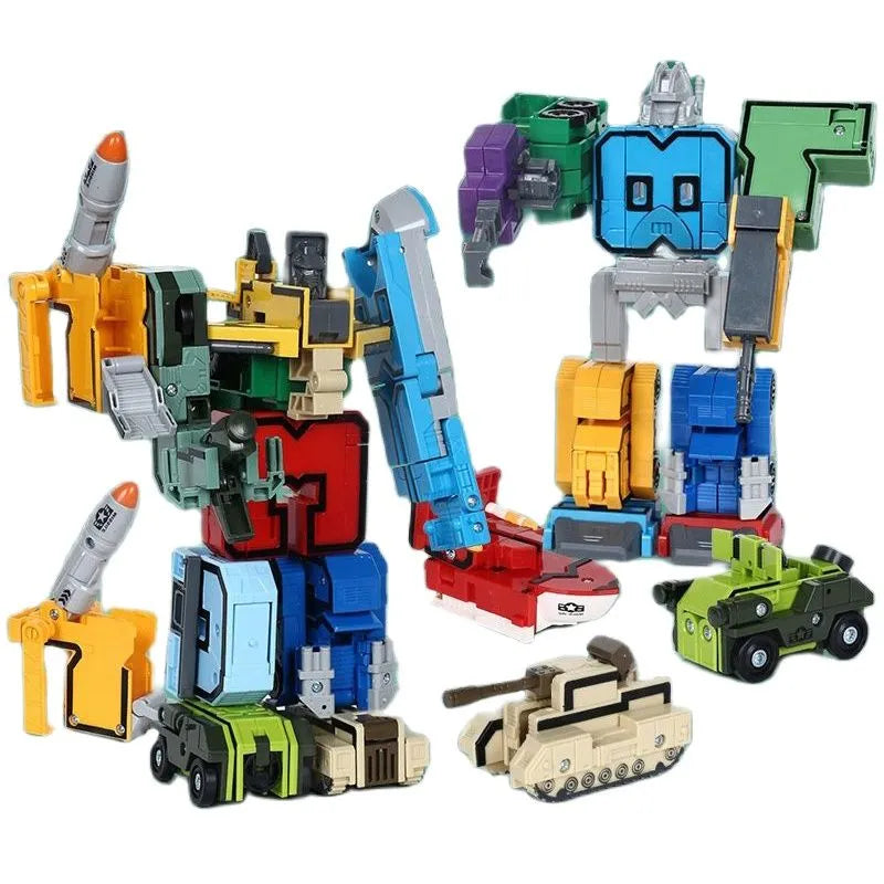 Number Robot Building Blocks Toy with Transformation Feature