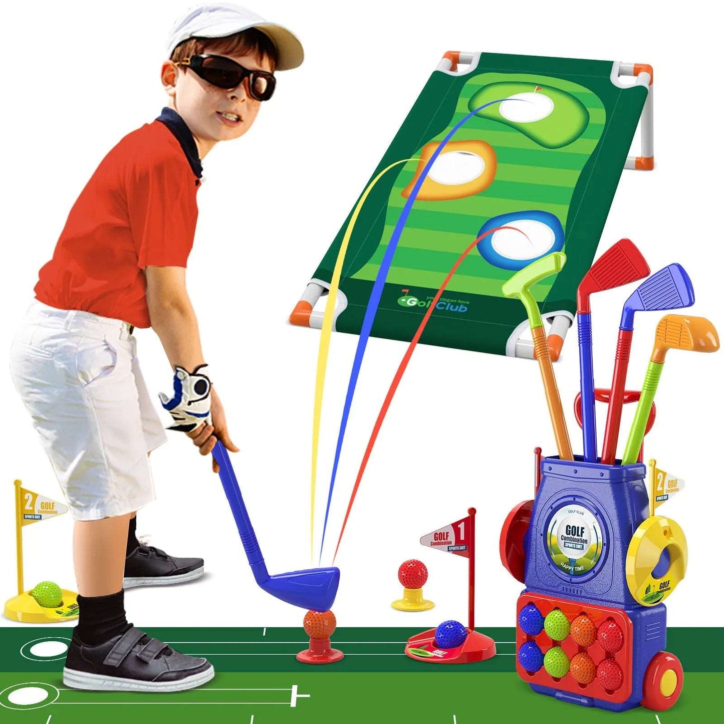 Junior Outdoor Golf Game Set for Young Children by QDRAGON - ToylandEU