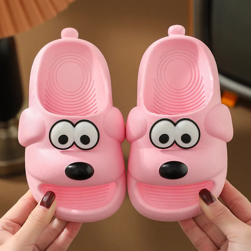 Adorable  Dog Kids' Slippers with Thick Soles for Boys and Girls - Indoor and Outdoor Anti-Slip Sandals - ToylandEU