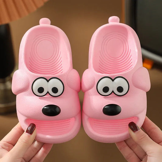 Adorable  Dog Kids' Slippers with Thick Soles for Boys and Girls - Indoor and Outdoor Anti-Slip Sandals - ToylandEU