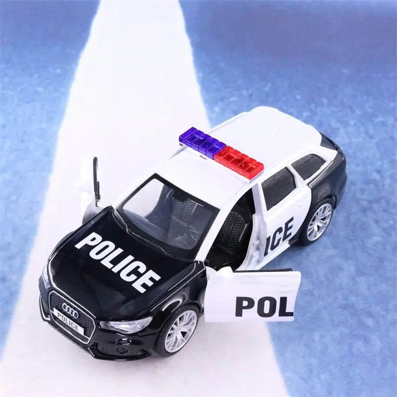 1:36 Scale Audi RS6 Police Car Diecast Model with High Simulation and Metal Alloy Construction - ToylandEU