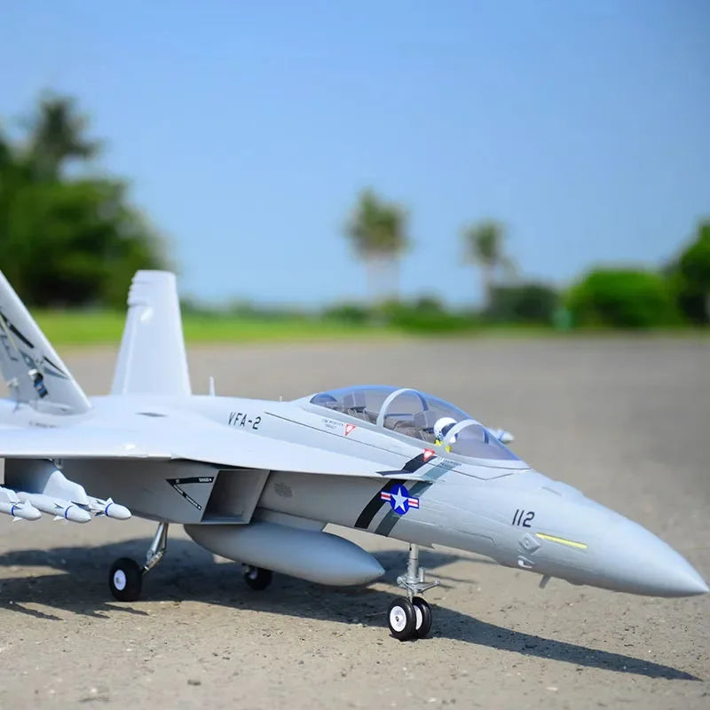 RC Fighter Jet | 70mm EDF F/A-18F Super Hornet V2 | 6S 6CH Retracts & Flaps | FMS PNP
