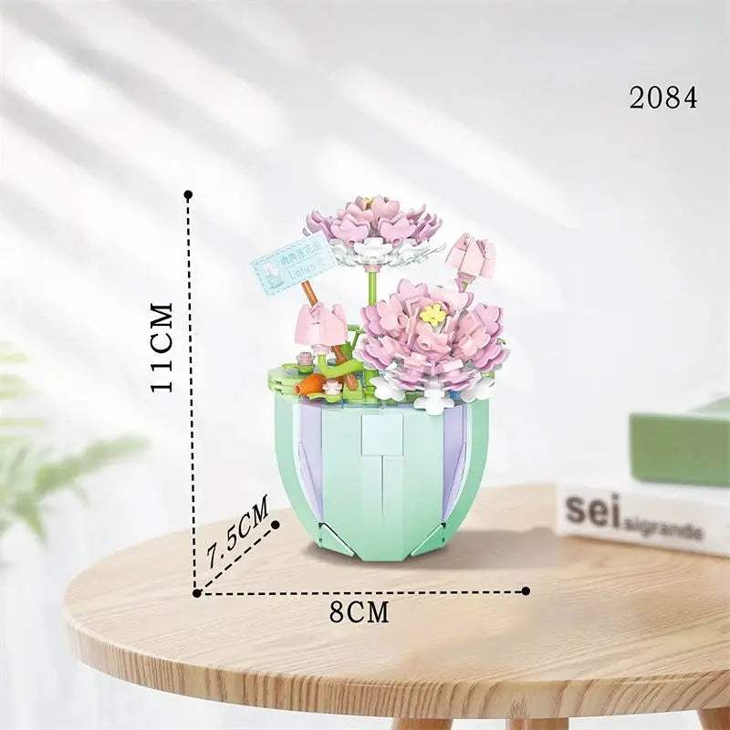 Flowers Bricks Bouquet Building Blocks Toys for Birthday Gift Room Decor Botanical Set Valentine's Day Rose Friends Kids Adults - ToylandEU