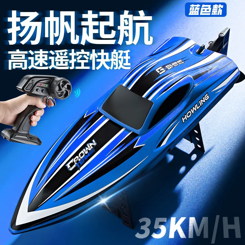 RC JJRC Hj818 High-Speed Remote-Control Electric Speedboat for Kids - Waterproof Competitive Racing Toy