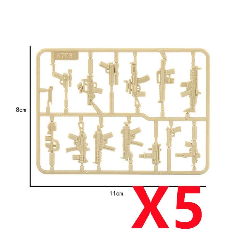 Premium Building Blocks Set Camouflage Military Equipment With Roadblock And Aircraft Parts For Kids - ToylandEU