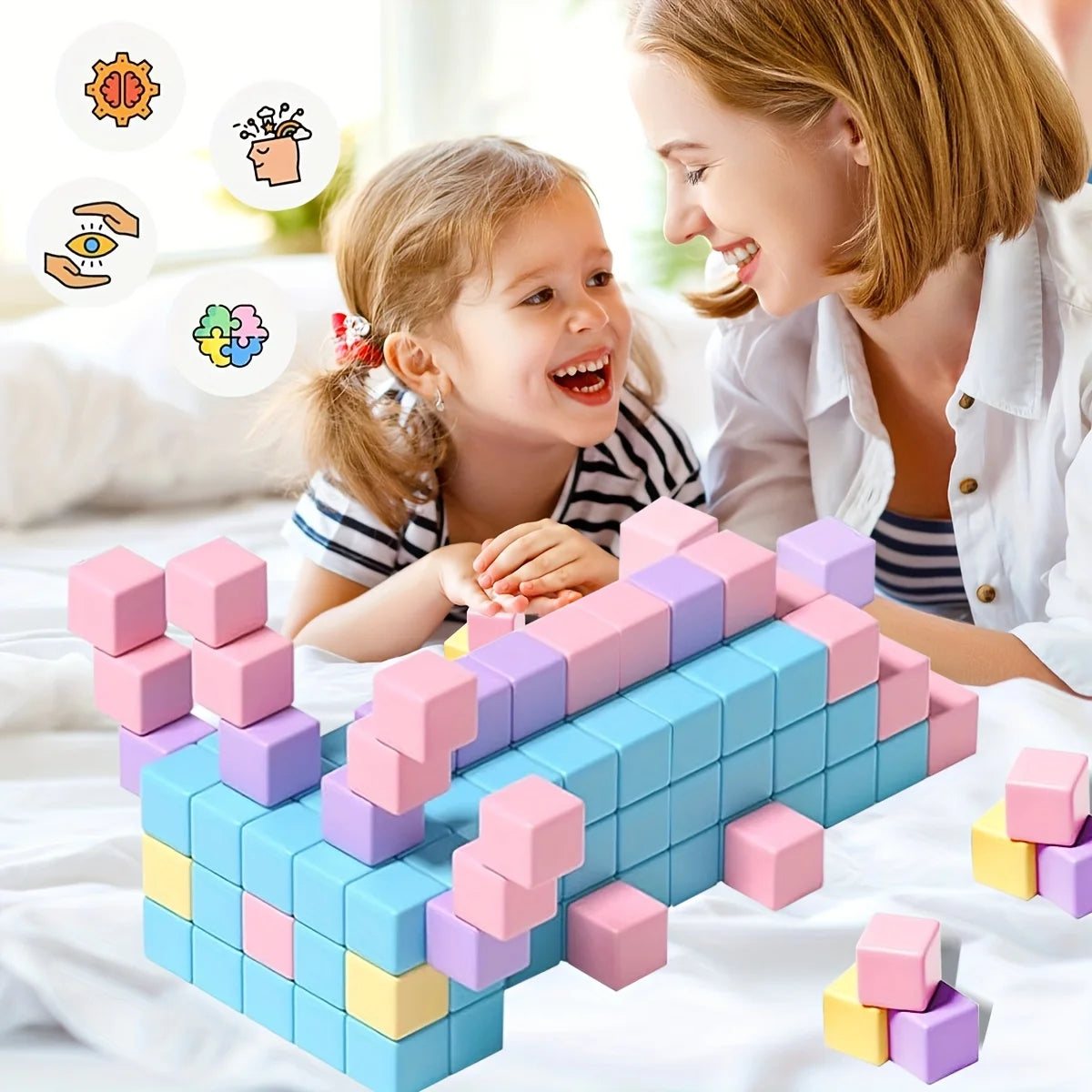 Magnetic Blocks | Big Size Cube | Educational Building Blocks | Ages 4 to 6