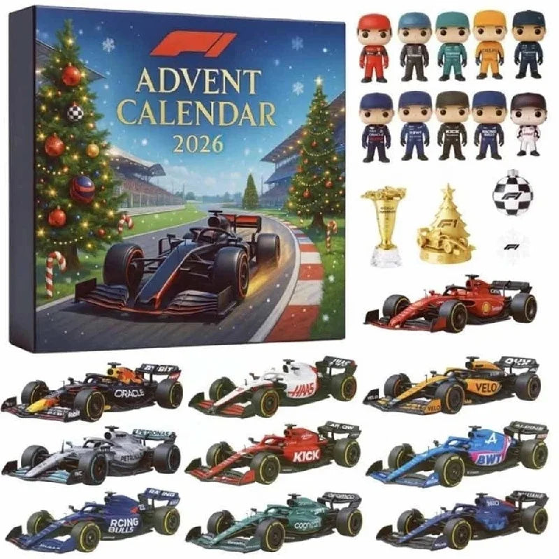 Advent Calendar | 2026 Surprise Blind Box Car Ornaments | 24 Day 2D Acrylic Card Pendants | Holiday DIY Decor