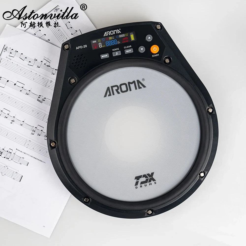Rechargeable Electronic Drum Pad With Metronome And Speed Detection