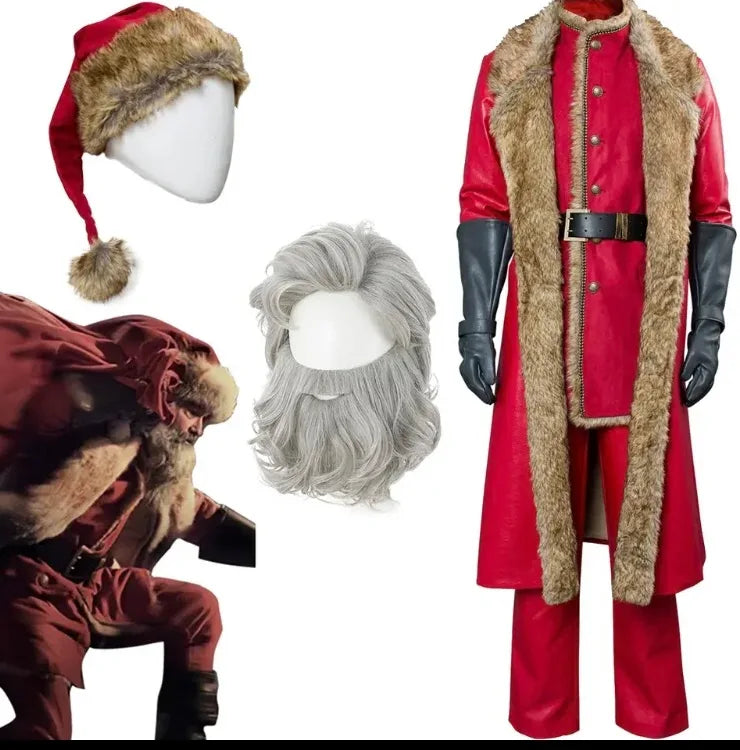 Santa Claus Cosplay Costume With Wig Hat For Men Movie - ToylandEU
