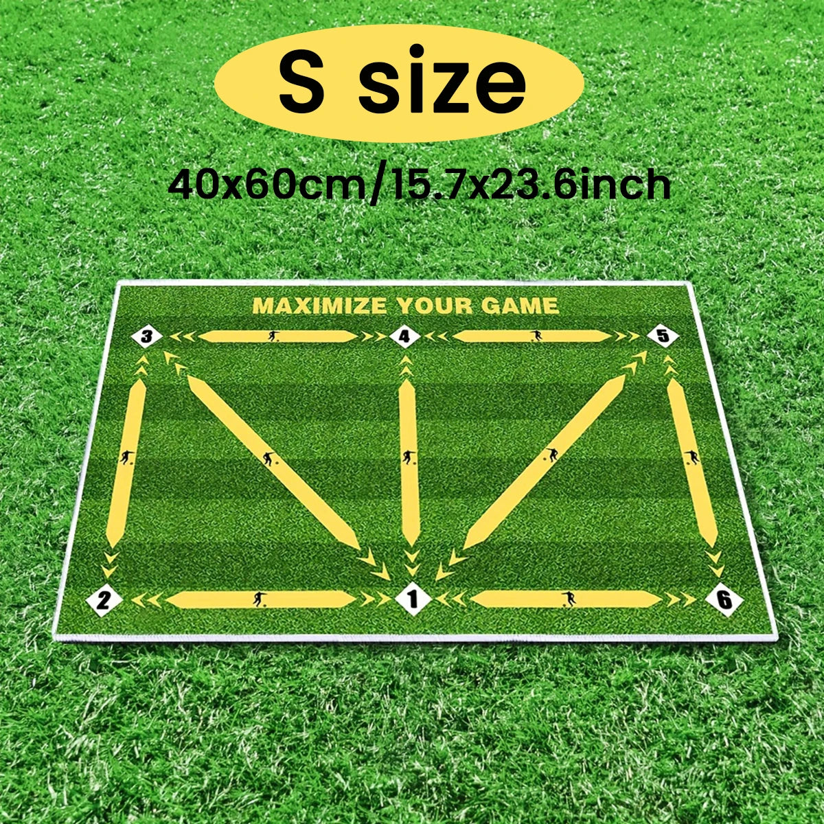 Soccer Ball Control Training Mat With Stable Silent Rubber Base