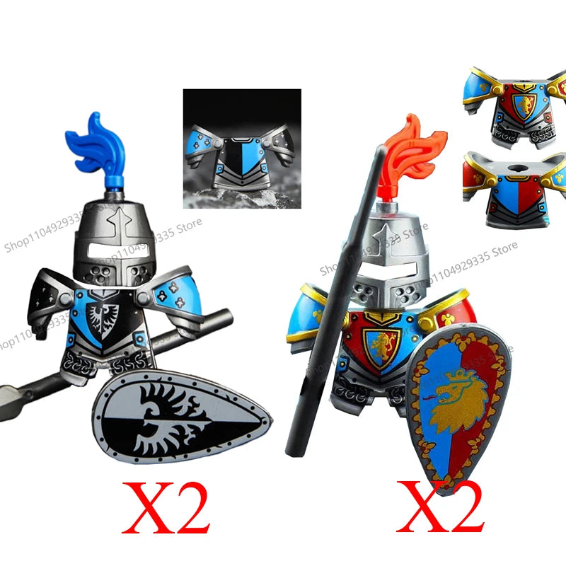 Micro Blocks | Medieval Knight Figures | Plastic Model Kit | Ages 14 Plus