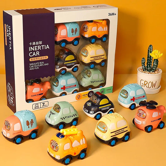 Kids Mini City Traffic Car Toys Set with Play Mat - Educational Montessori Toy