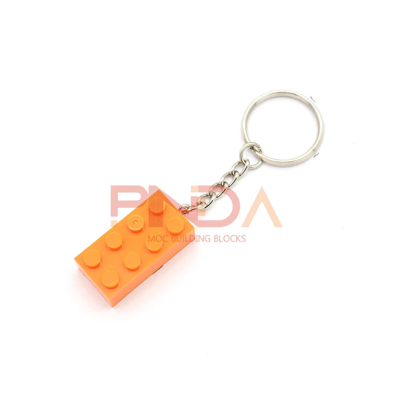 MOC Key Chain Bricks | 10 Pcs Pack | 2X4 Compatible Plates | Kids Craft Set