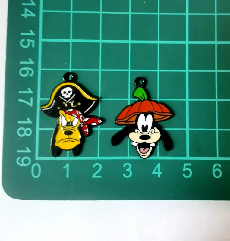 Halloween Pendant Charms | Metal | Keychain DIY | 10 Pieces