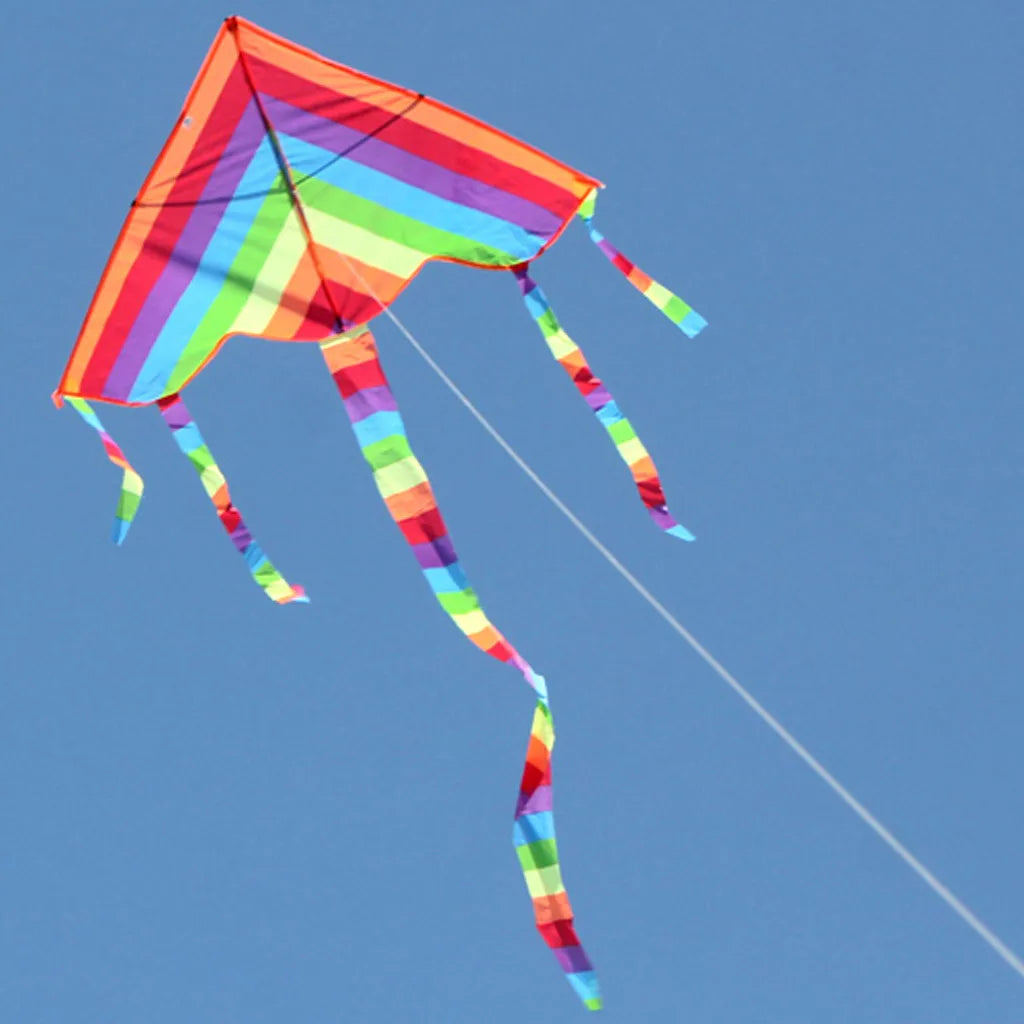 Kite | Nylon Material | Triangle Shape | Rainbow Colors