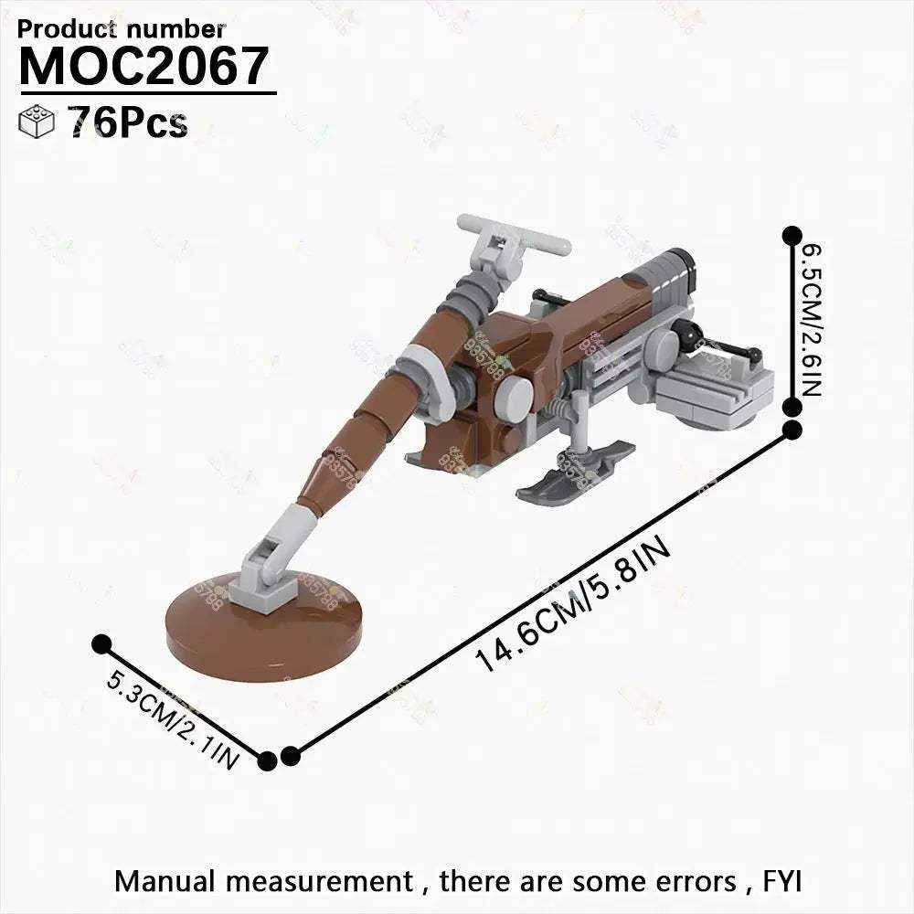 MOC Space Wars Movie Series Interplanetary Flying Motorcycle Combat Robot Airship Scout Building Blocks DIY Brick Kids Toy Gifts - ToylandEU