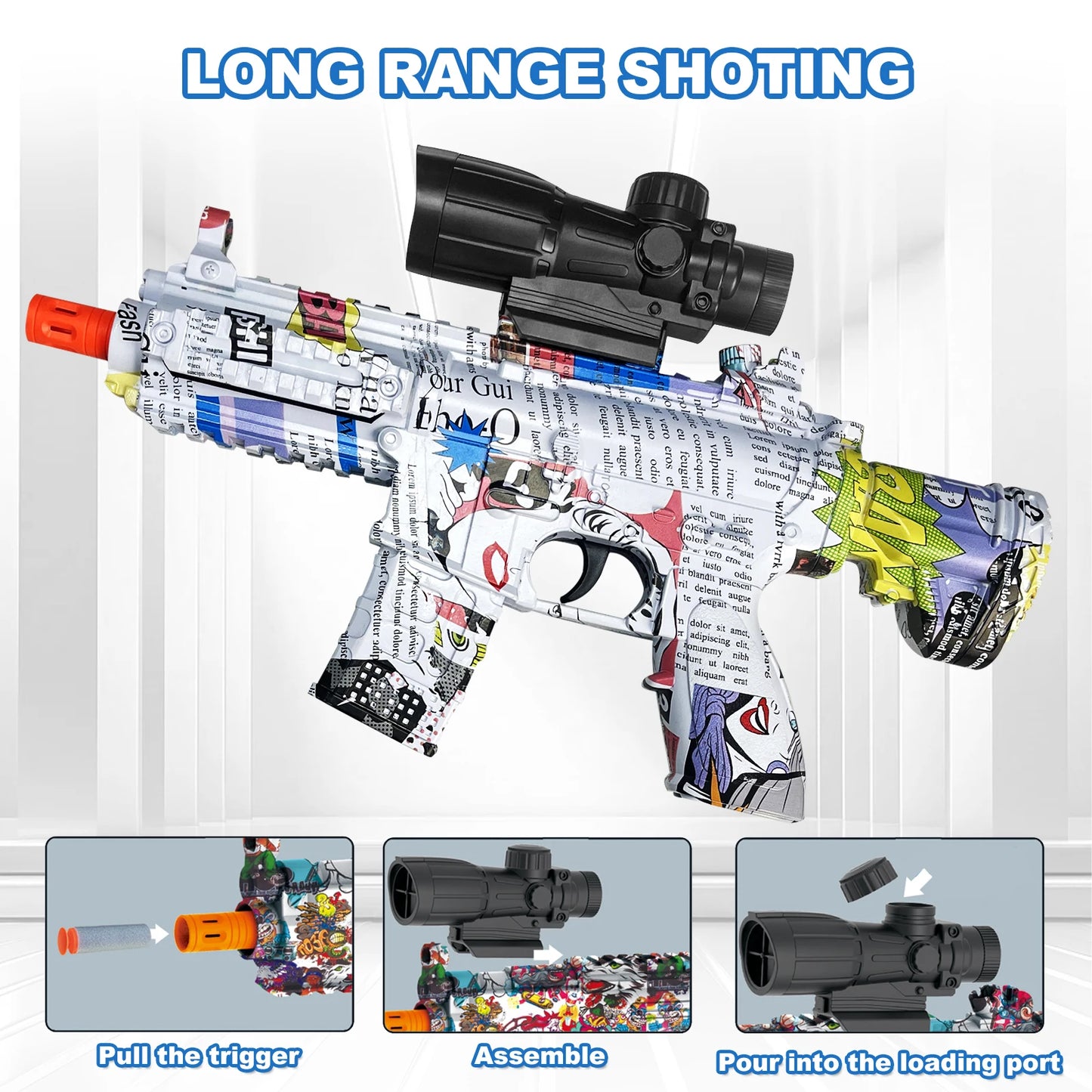 Gel Ball Blaster | Manual | 2 Pack Set | Can Use Water Or Soft Bullets
