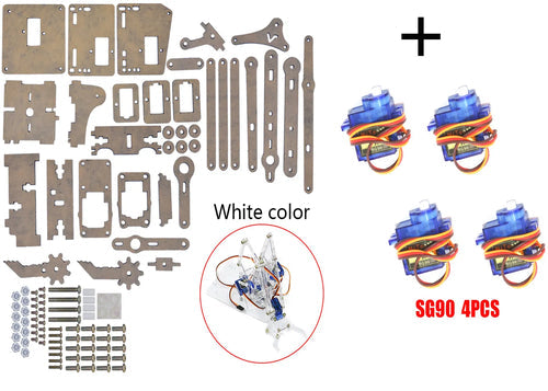 DIY 4-Degree-of-Freedom Acrylic Robot Arm Kit ToylandEU.com Toyland EU