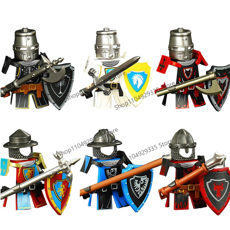 Micro Blocks | Medieval Knight Figures | Plastic Model Kit | Ages 14 Plus