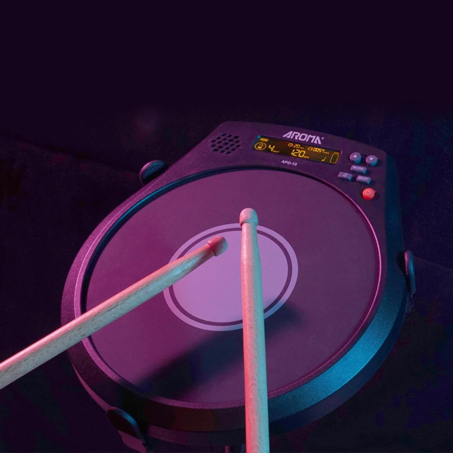 Rechargeable Multifunction Electronic Drum Pad With Metronome And Speed Detection