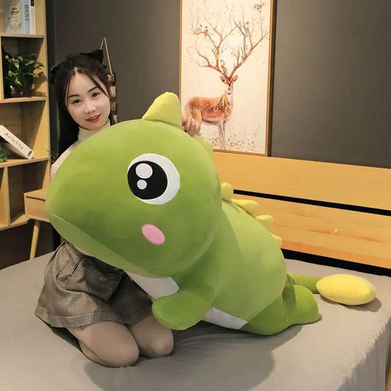 New Huggable Big Long Cute Dinosaur Plush Toy Soft Cartoon Crocodile Doll Girlfriend Pillow - ToylandEU