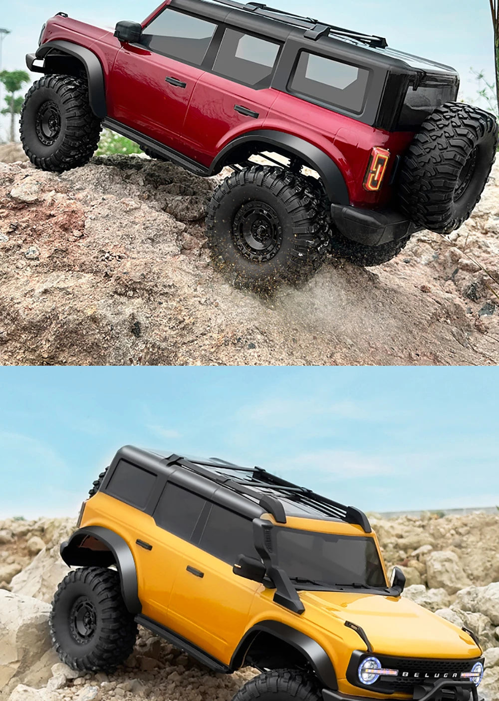 RC JMRC HB-R1001 1/10 Scale 4WD Remote Control Electric Climbing Truck - Professional RC Crawler with 2.4GHz Technology