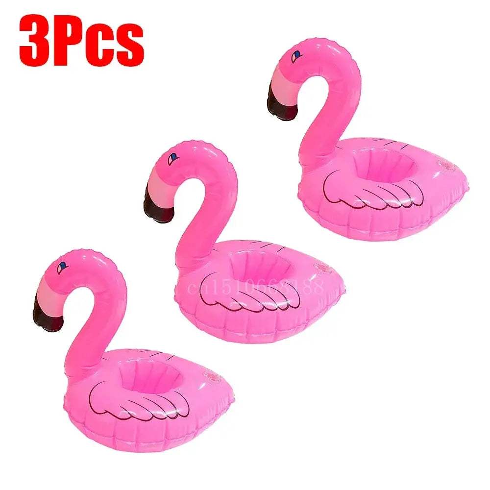 1-5Pcs Floating Cup Inflatable Flamingo Drinks Cup Holder Pool Float Bar Coasters Floatation Devices Pink Toy Drink Holder - ToylandEU