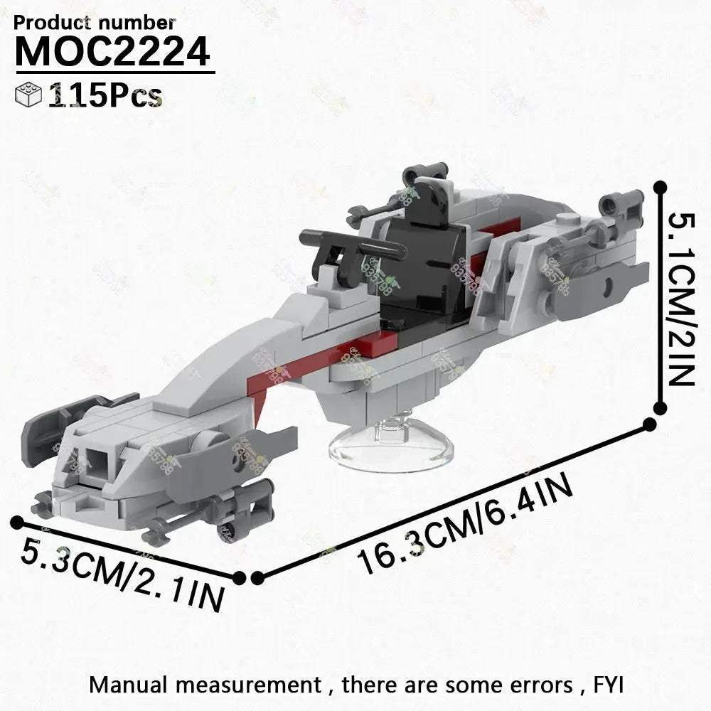 MOC Space Wars Movie Series Interplanetary Flying Motorcycle Combat Robot Airship Scout Building Blocks DIY Brick Kids Toy Gifts - ToylandEU