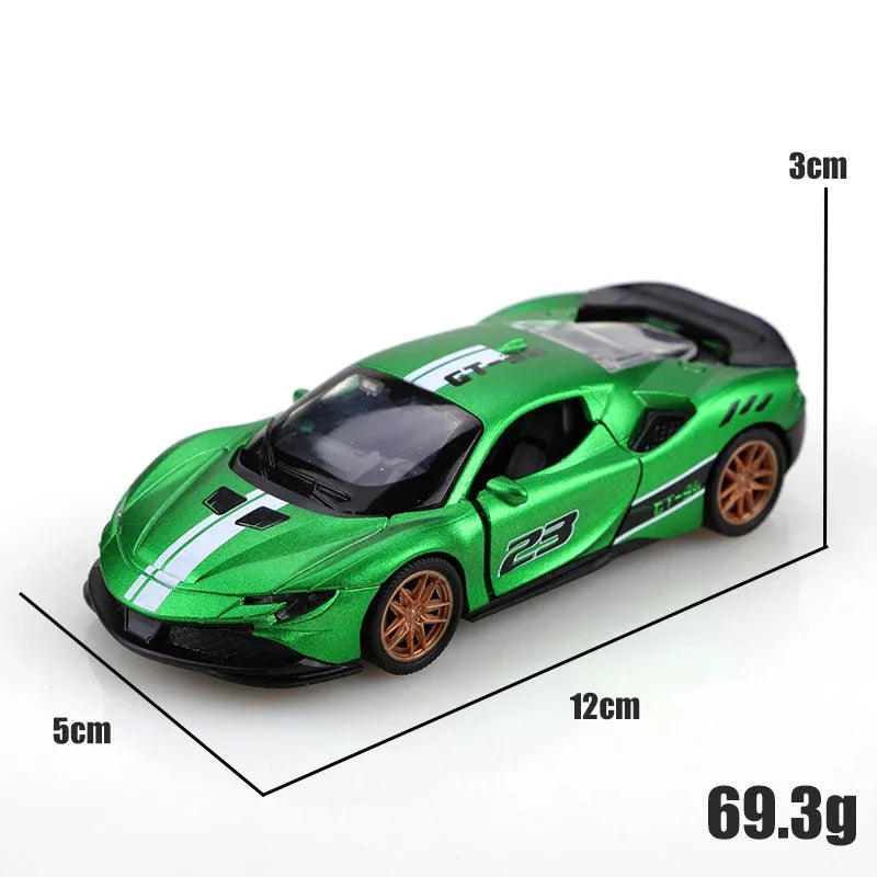 SF90 Alloy Diecast Pullback Racing Car Racetrack Colors - ToylandEU