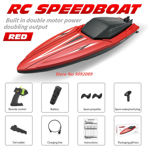 High-Speed 35CM Large RC Racing Boat with 30-Minute Drive Time ToylandEU.com Toyland EU