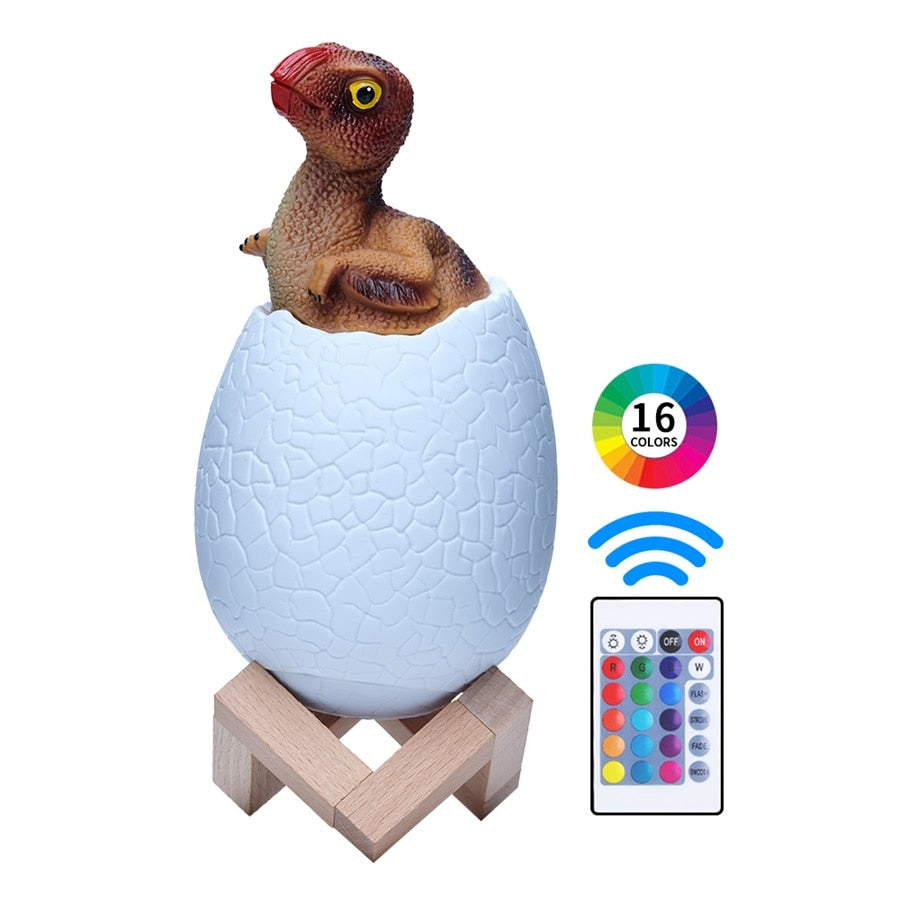 Dinosaur Egg Rechargeable LED Night Light with Remote Control Toyland EU Toyland EU