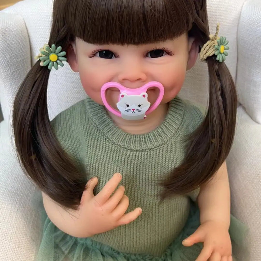 Realistic 55CM Reborn Toddler Doll - Soft Silicone Raya Doll for Kids