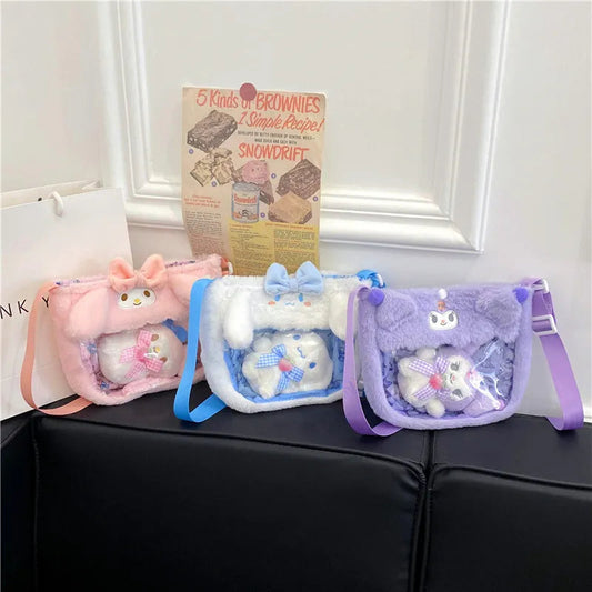 Japanese Kawaii Transparent Diagonal Bag with Sanrio Anime Design - ToylandEU