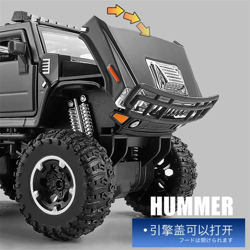 1:32 Scale Hummer H2 6*6 Big Tire Die-cast Metal Toy Car Model - ToylandEU