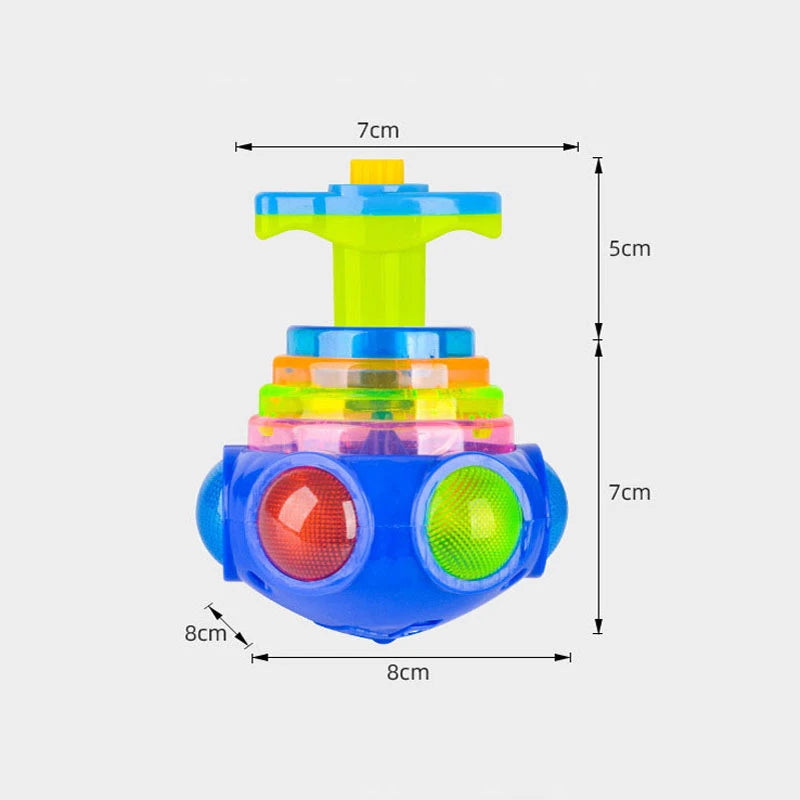 Luminous Glow-in-the-Dark Musical Spinning Fidget Gyro Toy - ToylandEU