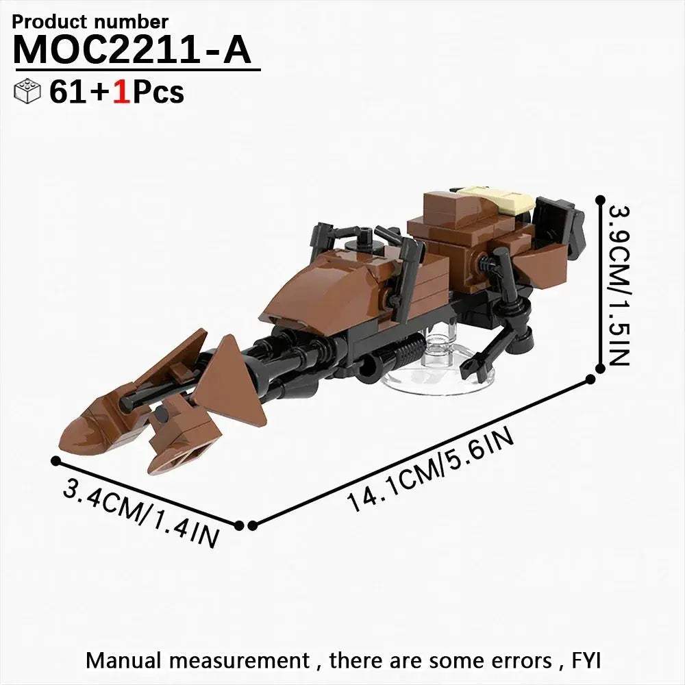 Most Complete Space Wars Speeder Bike Building Blocks Set - ToylandEU