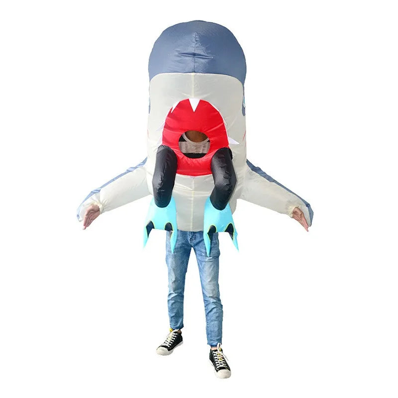 Inflatable Halloween Costume | Ghost Design | Soft Polyester | Unisex Fit