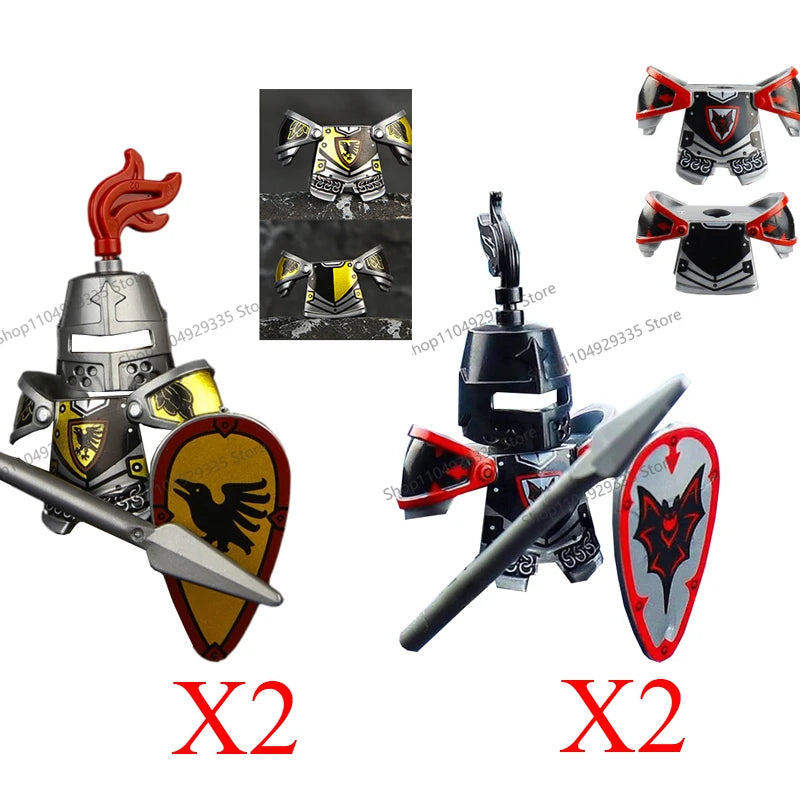 Micro Blocks | Medieval Knight Figures | Plastic Model Kit | Ages 14 Plus