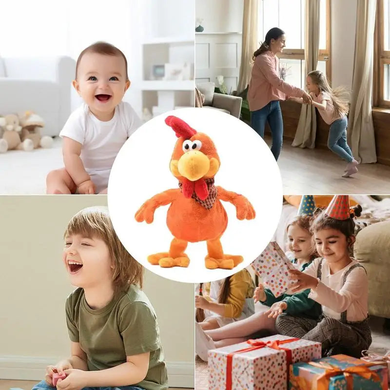 Dancing Plush Chicken Toy - Interactive Talking Soft Toy for Kids