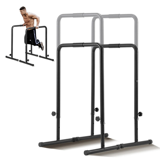 SucceBuy Dip Bar Stand Heavy Duty 440 Lb Adjustable Height