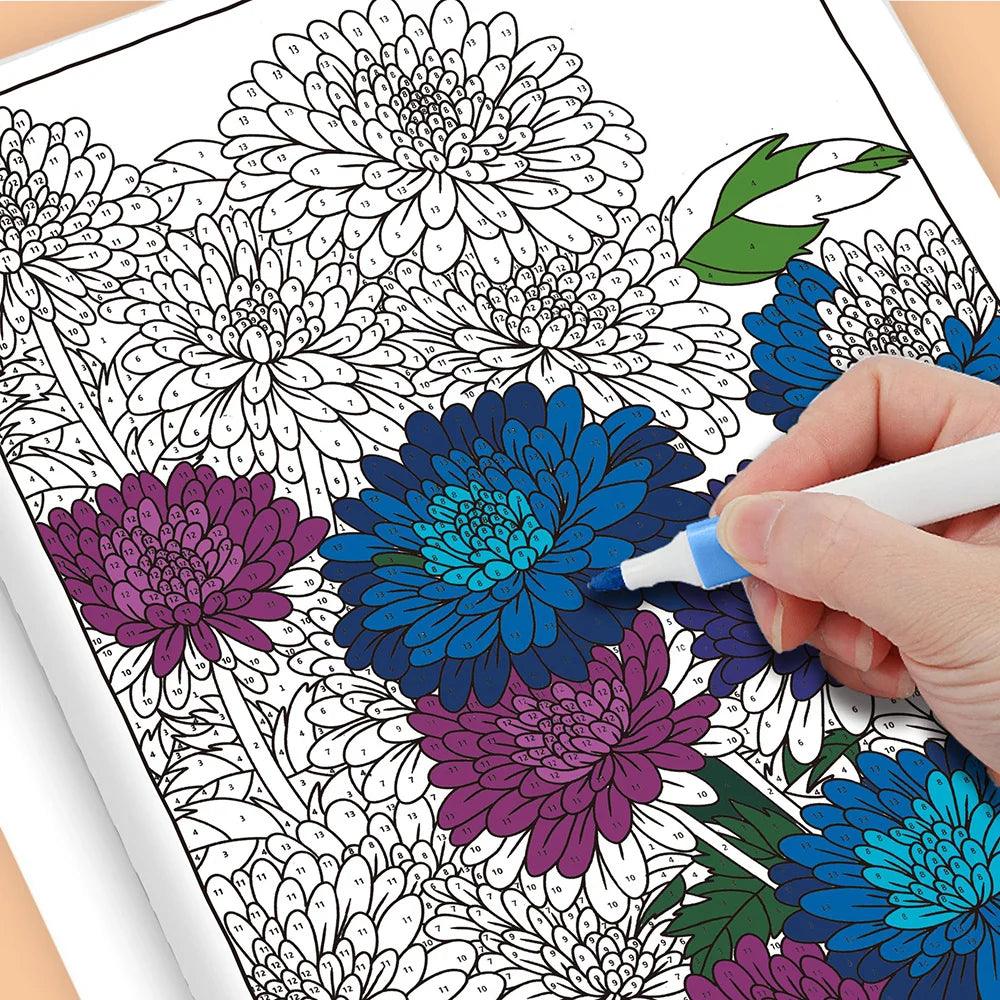 Adult Coloring Book | Color By Number | Toylandeu™