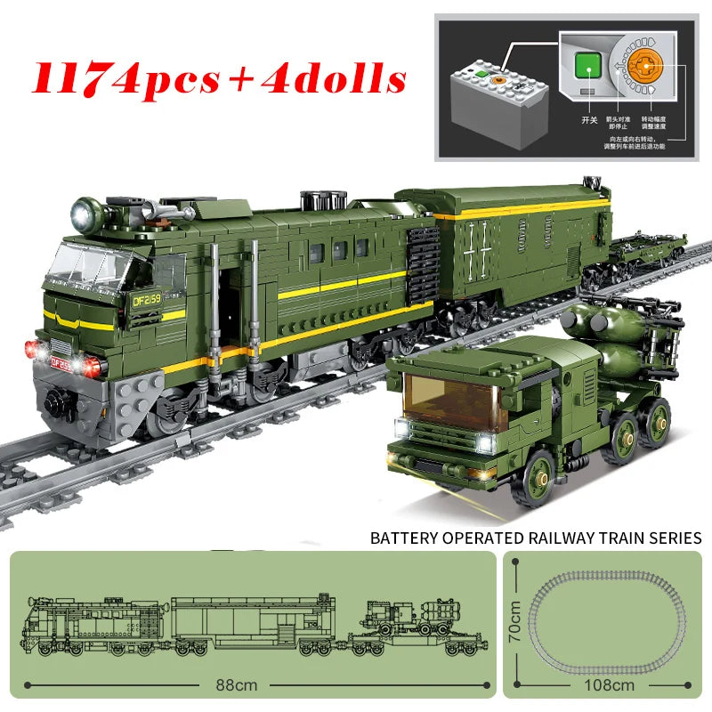 City Train Tracks Building Blocks Kit For Kids DIY Creativity
