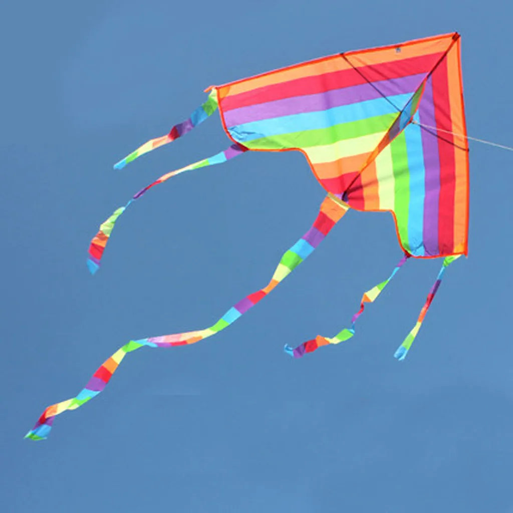 Kite | Nylon Material | Triangle Shape | Rainbow Colors