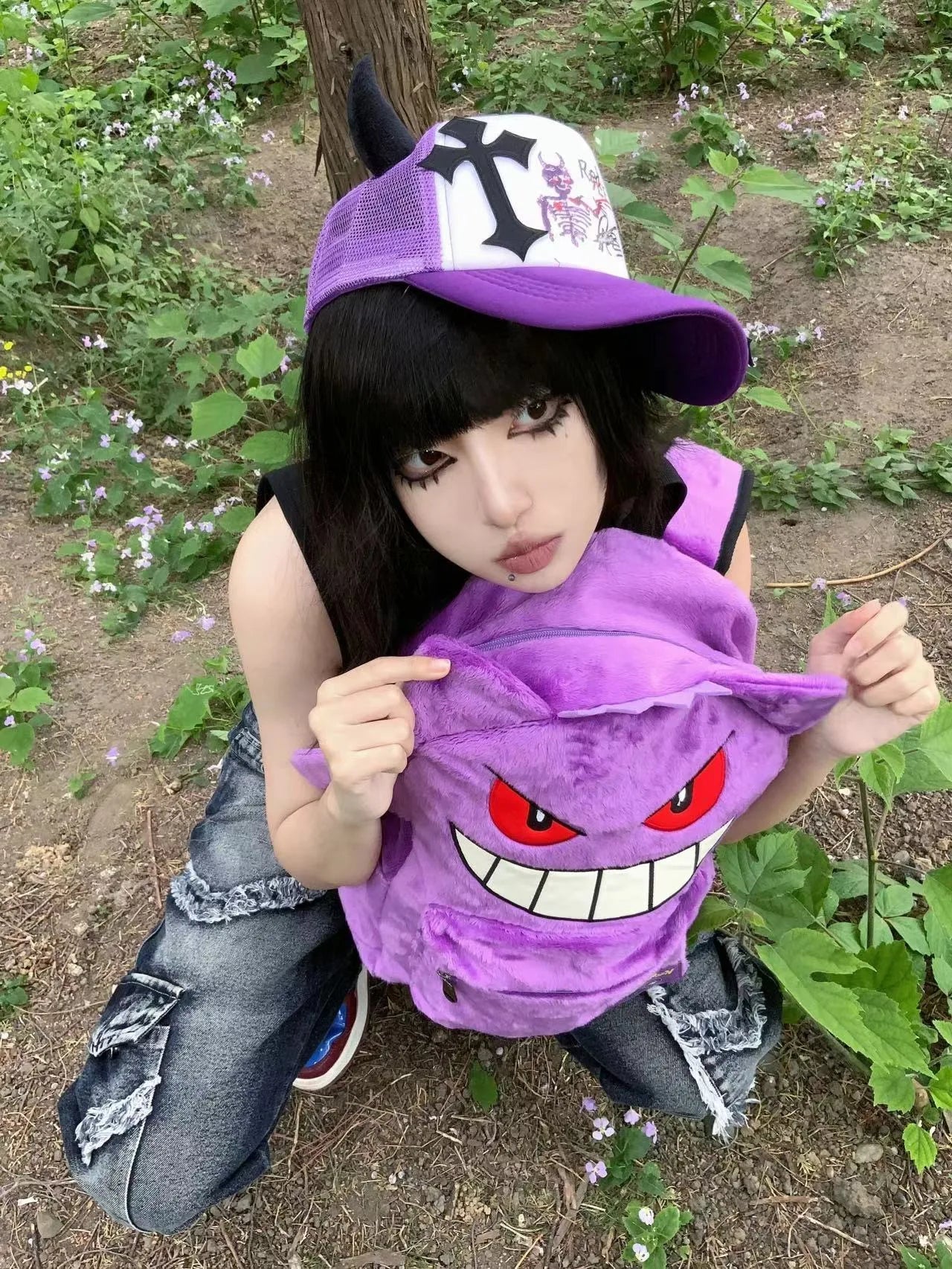 Kawaii Pokemon Backpack Cute Japanese Style Plush Bag Gengar Backpack - ToylandEU