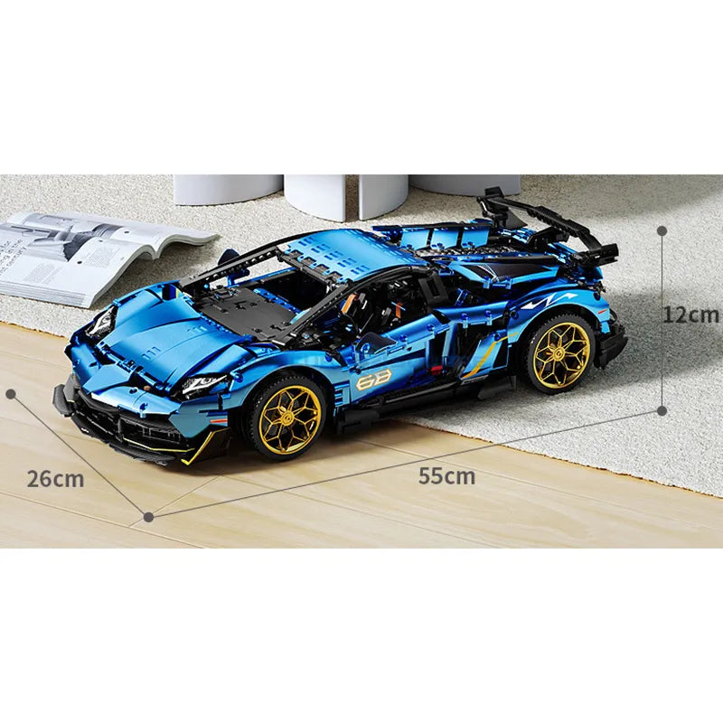 Lamborghini SVJ Super Speed Sports Car Building Blocks - 3811 pcs - ToylandEU