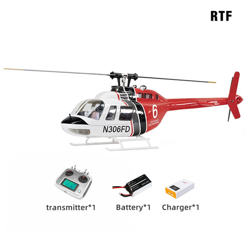 FLY WING Bell 206 V3 RC Helicopter RTF PNP 6 Channel 1/16 Brushless Toyland EU