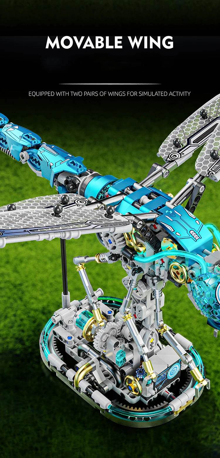 Mechanical Animal Building Blocks Parrot Eagle Whale Beetle Model Bricks With Light Display Kids Toys Gifts - ToylandEU