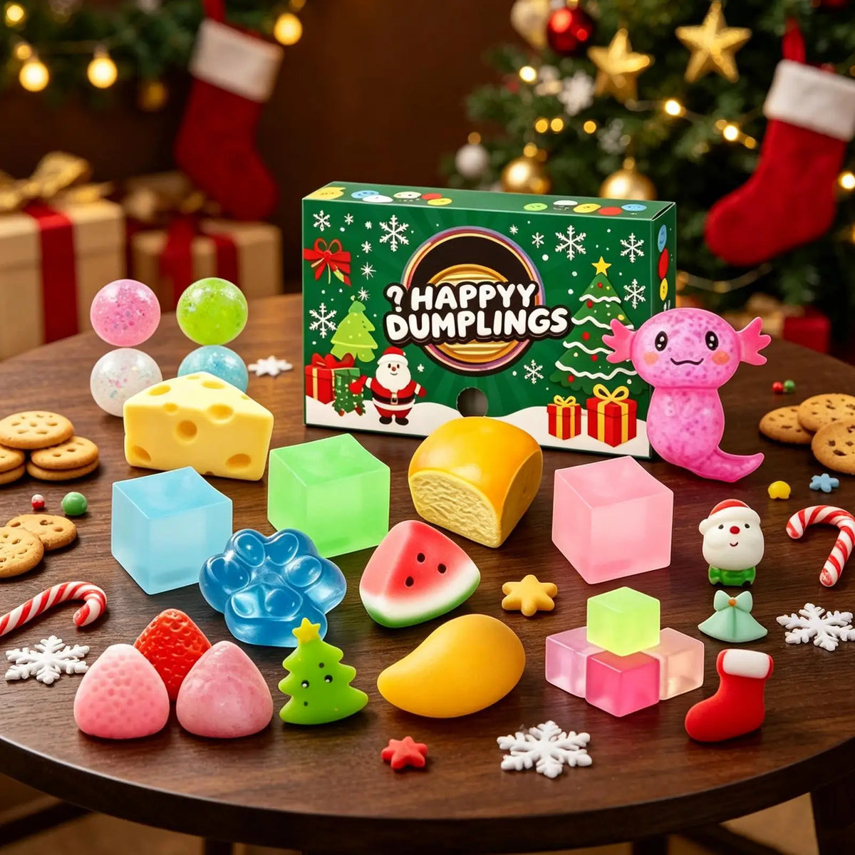 Advent Calendar | 2026 Dumpling Squishy | Slow Rising Stress Relief Sensory Fidget | Countdown Party Favors