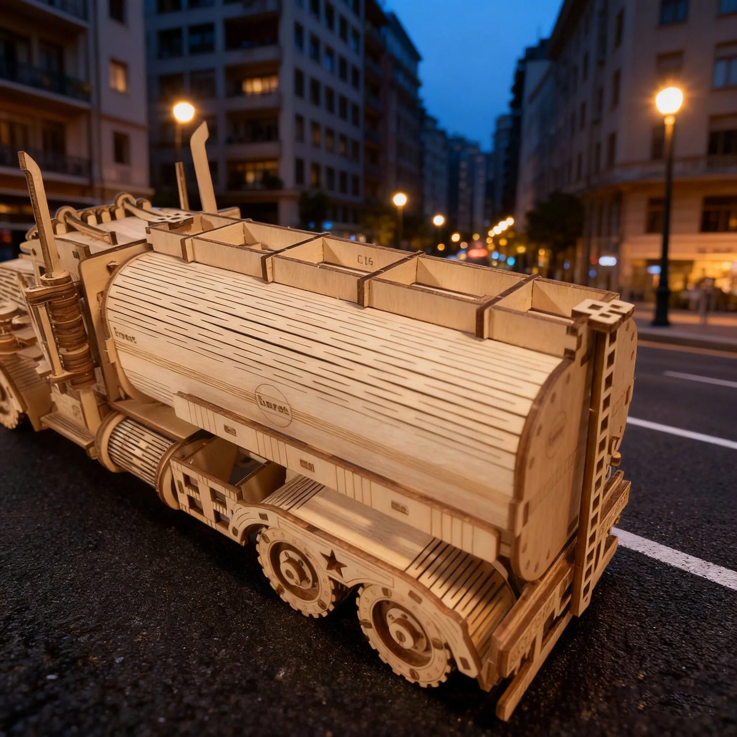 Wooden 3D Oil Tanker Puzzle Kit For Education And Play